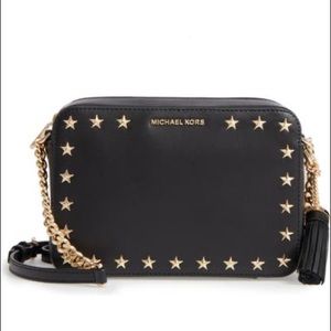 Michael Kors Medium Ginny Star Studded Leather Bag